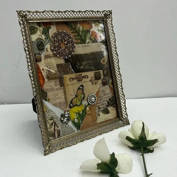 Vintage Maximalist MCM Decor Orange Floral - Picture 8 of 12